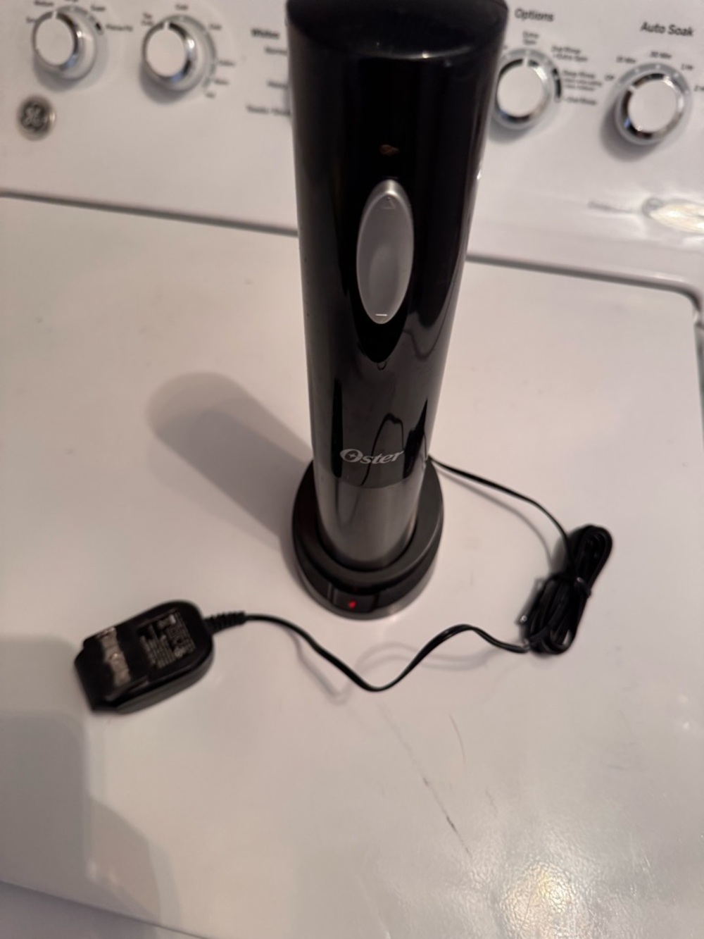 Oster Electric Wine Opener in Black with Silver Accent